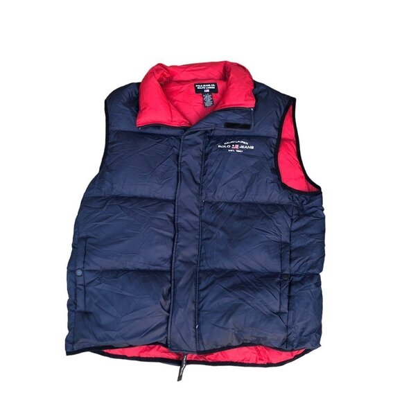 VINTAGE Polo Ralph Lauren Puffer Jacket Vest Large - Picture 6 of 10